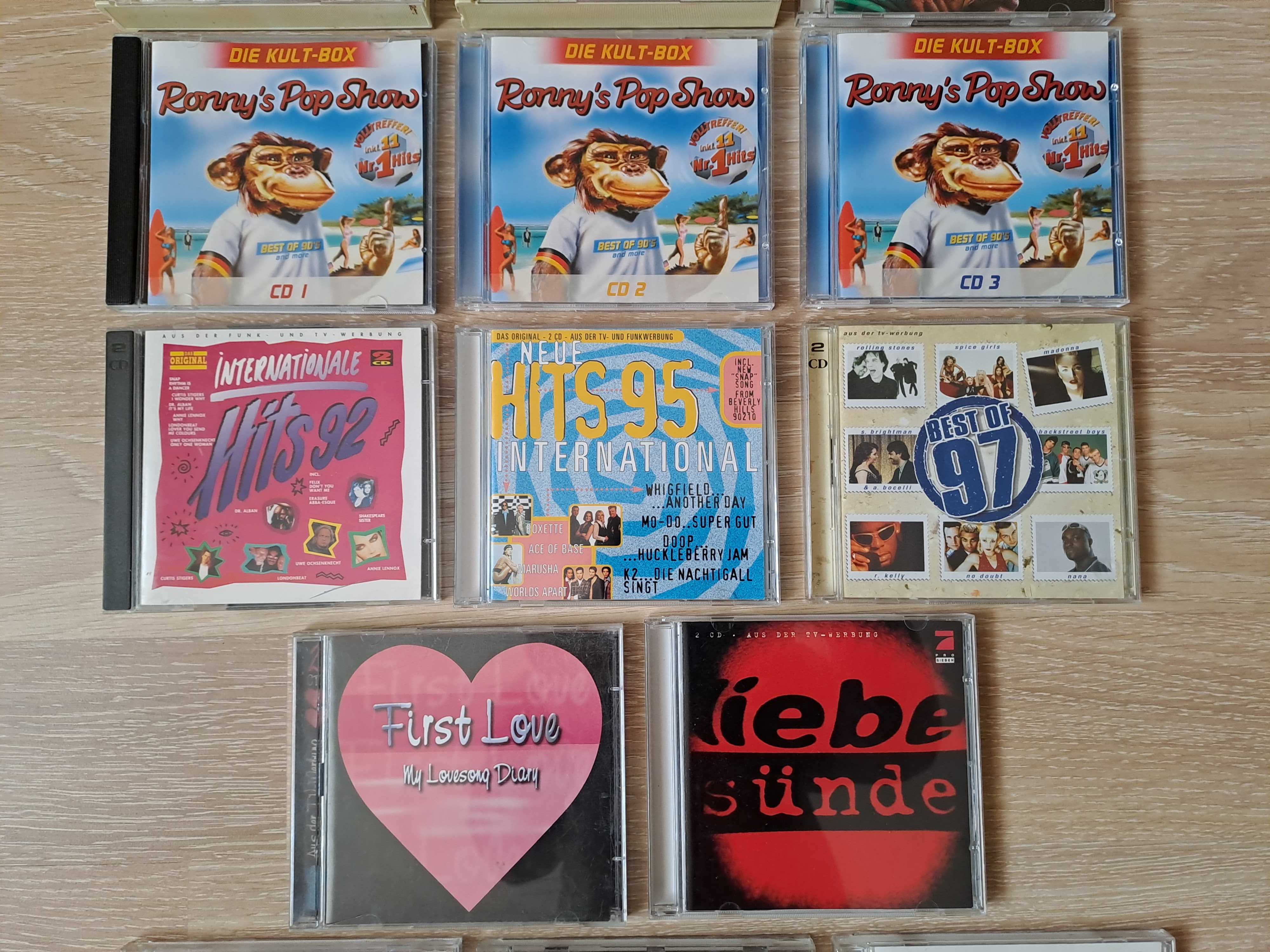 Colectie 14 CD originale sel. Ronny's Pop Show + Hituri int - anii '90
