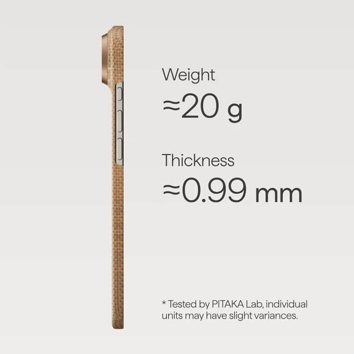 Magsafe Калъф за iPhone Air, PITAKA Ultra Slim Golden Glint Case