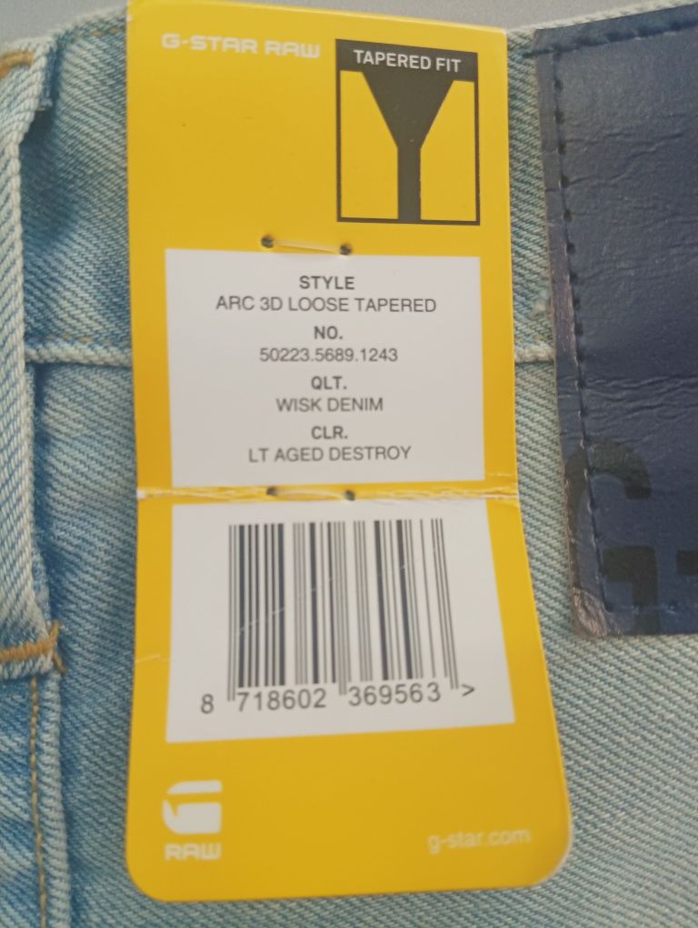 Оригинални гъзарски дънки G-star Raw Arc 3D W31 W32 W33 нови мъжки джи