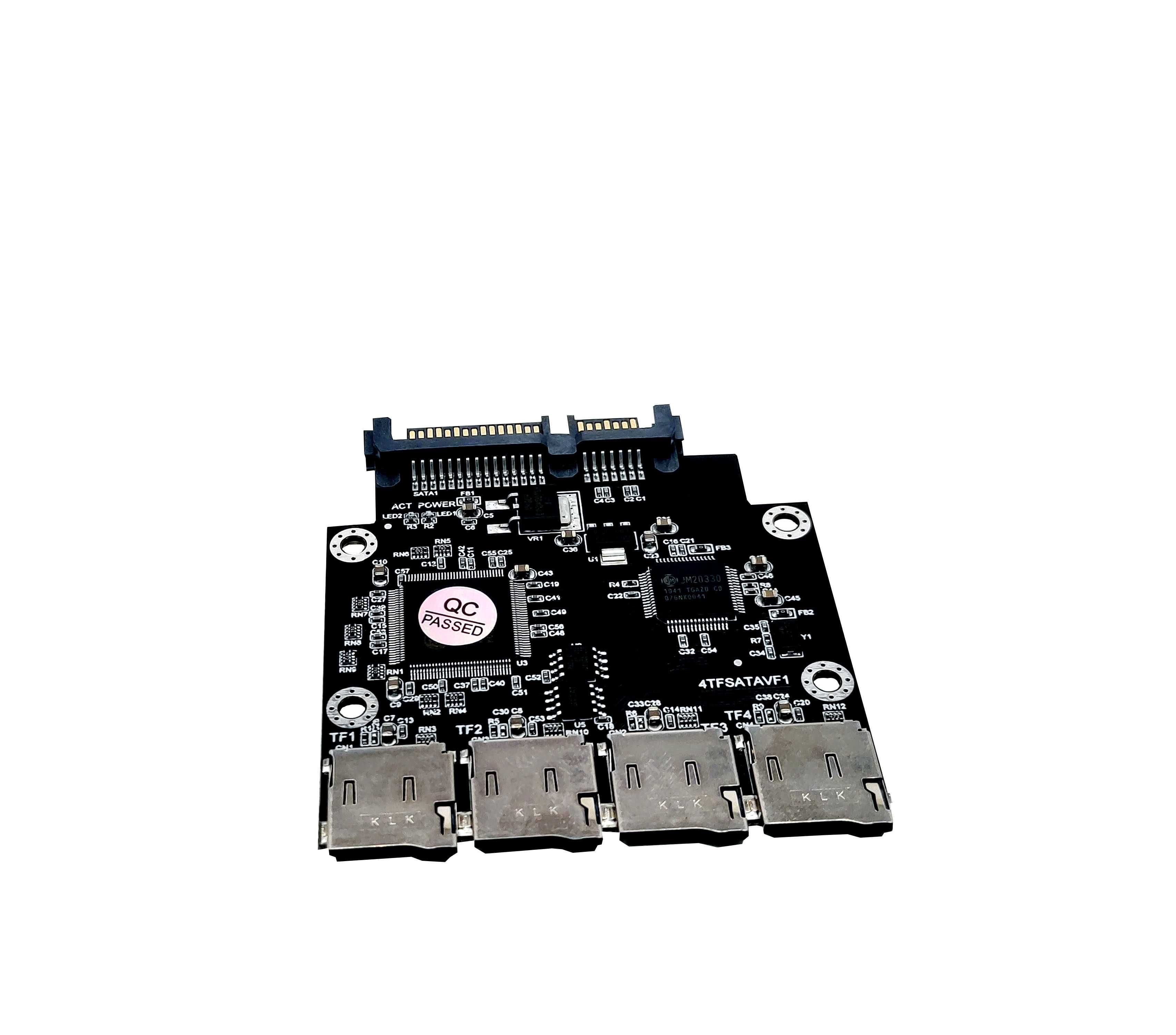 Адаптер 4 x microsd card to sata 4tfsatavf1