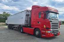 Scania R410 Ansamblu Scania R410 si semiremorca Mega bena cereale
