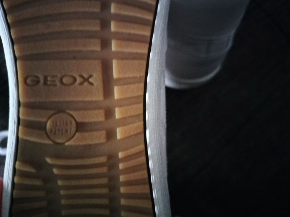 GEOX Respira white Sneakers piele naturală