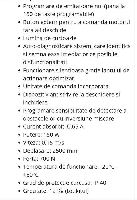 Actionare usa de garaj cu telecomanda