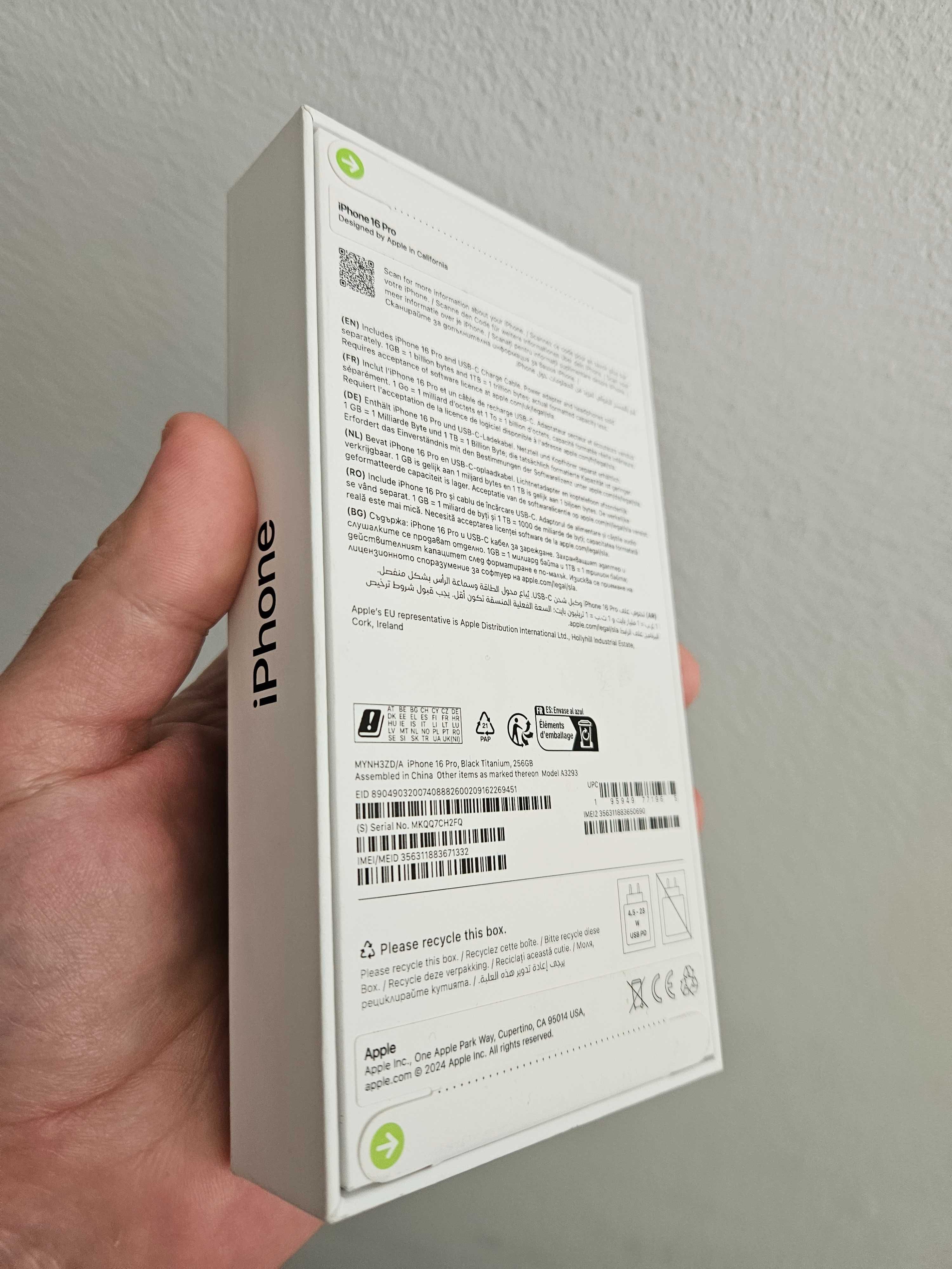 iPhone 16 Pro, 256 Gb, neverlock, nou la cutie, garantie.
