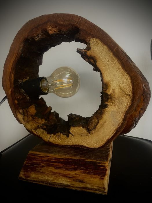 Handmade wooden lamp