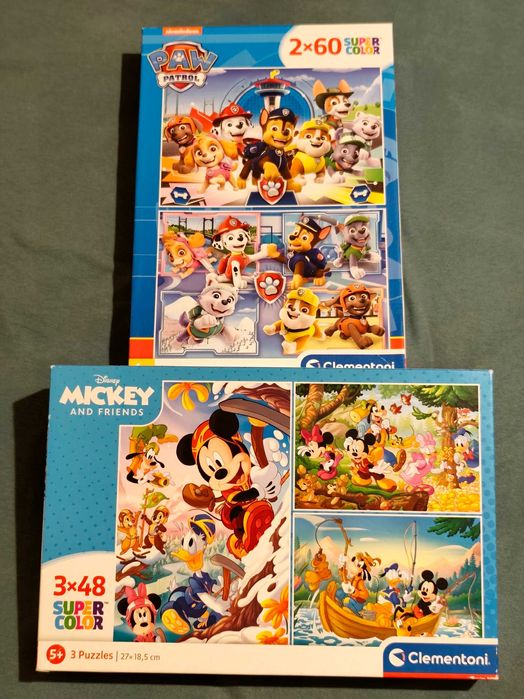 Пъзели 2 бр. Пес патрул и Мику маус