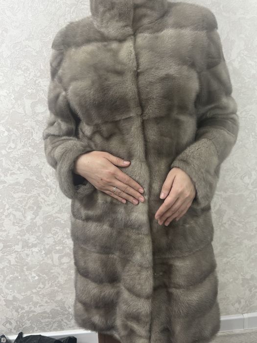 Норковая шуба колотый лед шуба автоледи