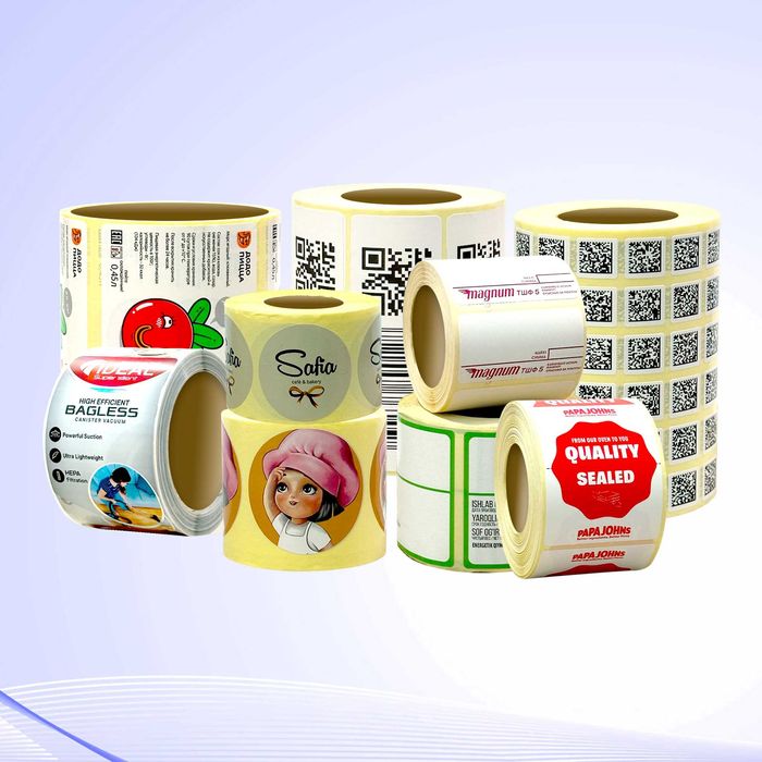 Flexo pechat, pechat etiketka, rangli etiketka, poligrafiya