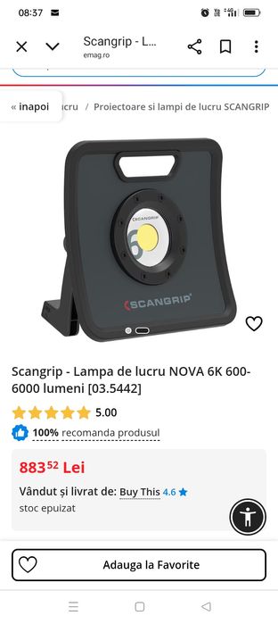 Lampă de lucru nova 6k.