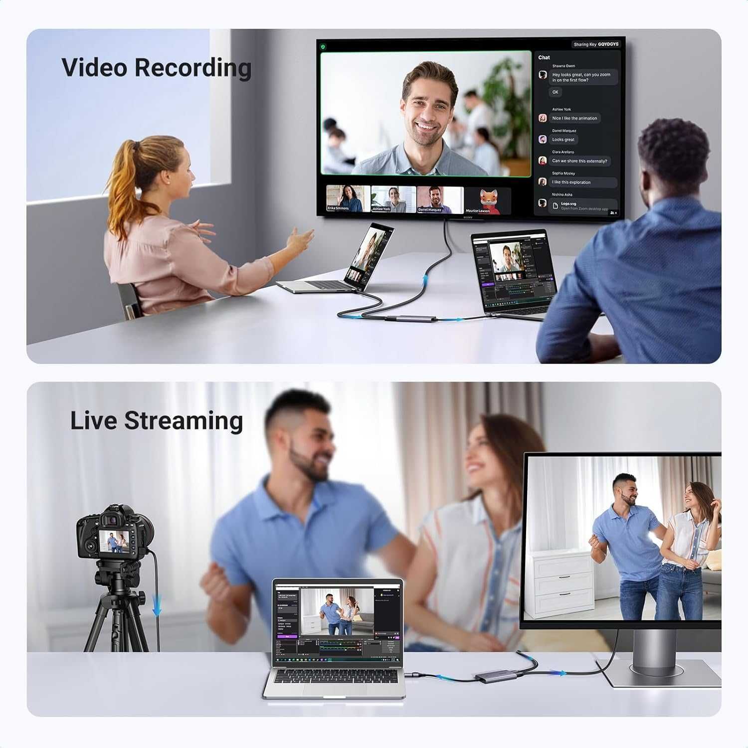 UGREEN Video Capture Card, HDMI към USB C/A Capture Card