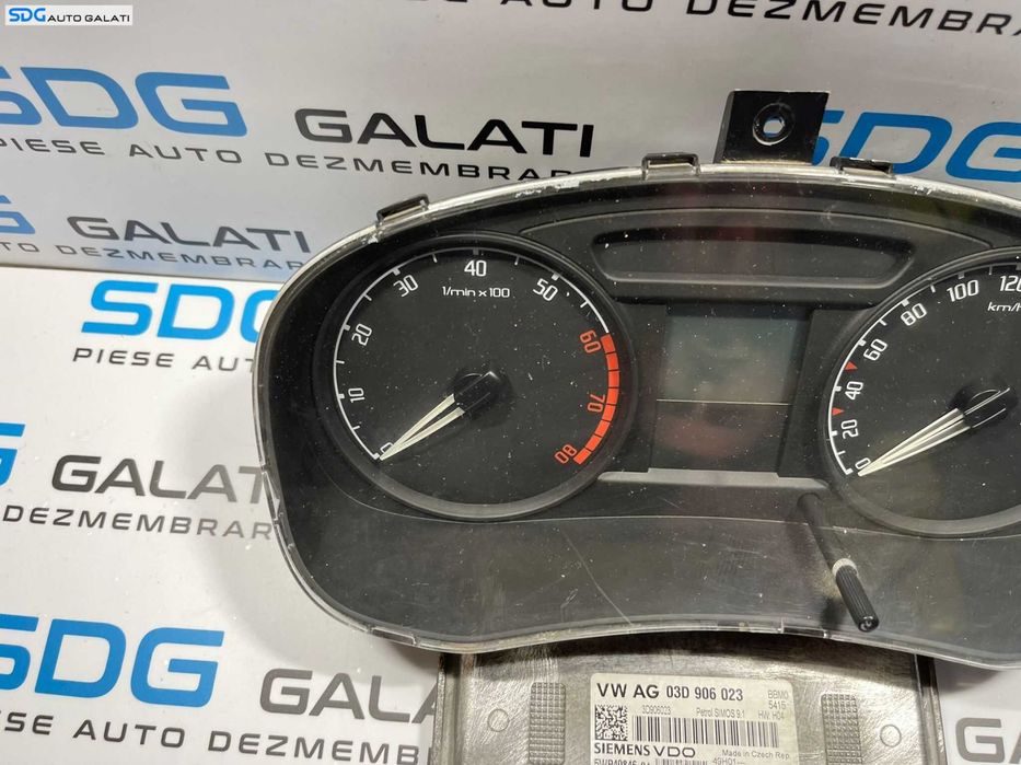 Kit Pornire ECU Calculator Motor Cip Cheie FARA Ceasuri Bord Skoda Fabia 2 1.2 BBM 2007 - 2015 Cod 03D906023 5WP40846  [L4408]
