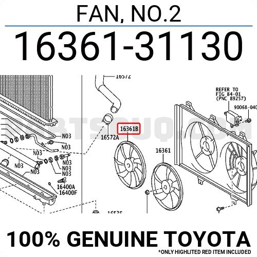 TOYOTA вентилятор (крыльчатка) радиатора охлаждения левый