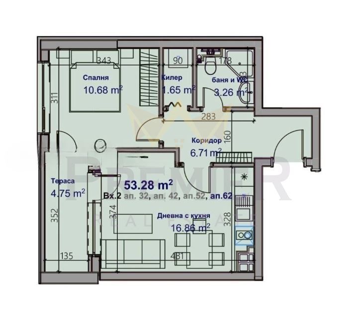 Продава се Двустаен апартамент в Варна, Младост 1 - 64 кв.м за 1943 €/кв.м - Снимка #5