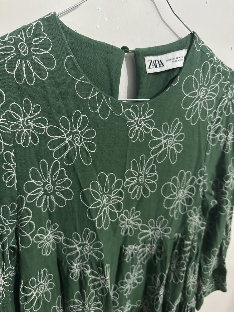 Zara рокля ленена смес