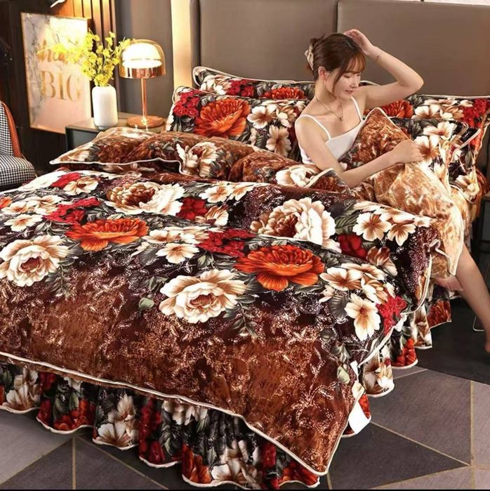 Зимнее постельное бельё велюр 2 спалка