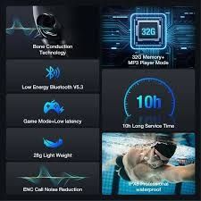 Cele mai bune Casti inot 10 ore play cu mp3 32gb memorie SIGILATE