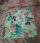 Fusta mini stretch, motiv floral,marime 36