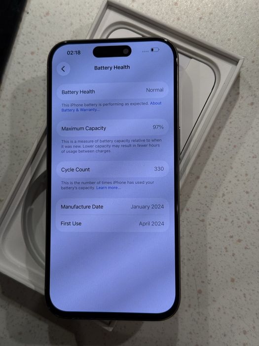 iPhone 15 Pro 512GB Natural Titanium – Отличен, 97% Батерия.