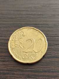 Monedă rară 20 euro cenți
