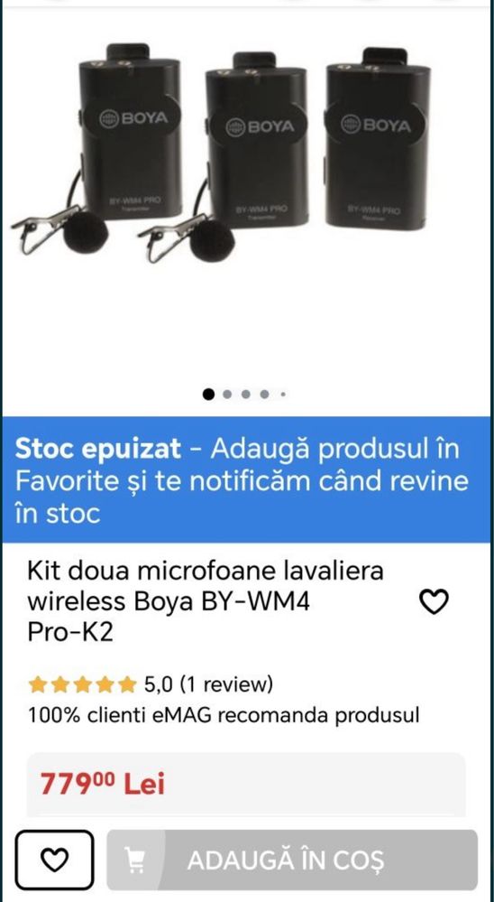 Vand Lavaliere Boya BY-WM4 PRO-K2 Linie Wireless