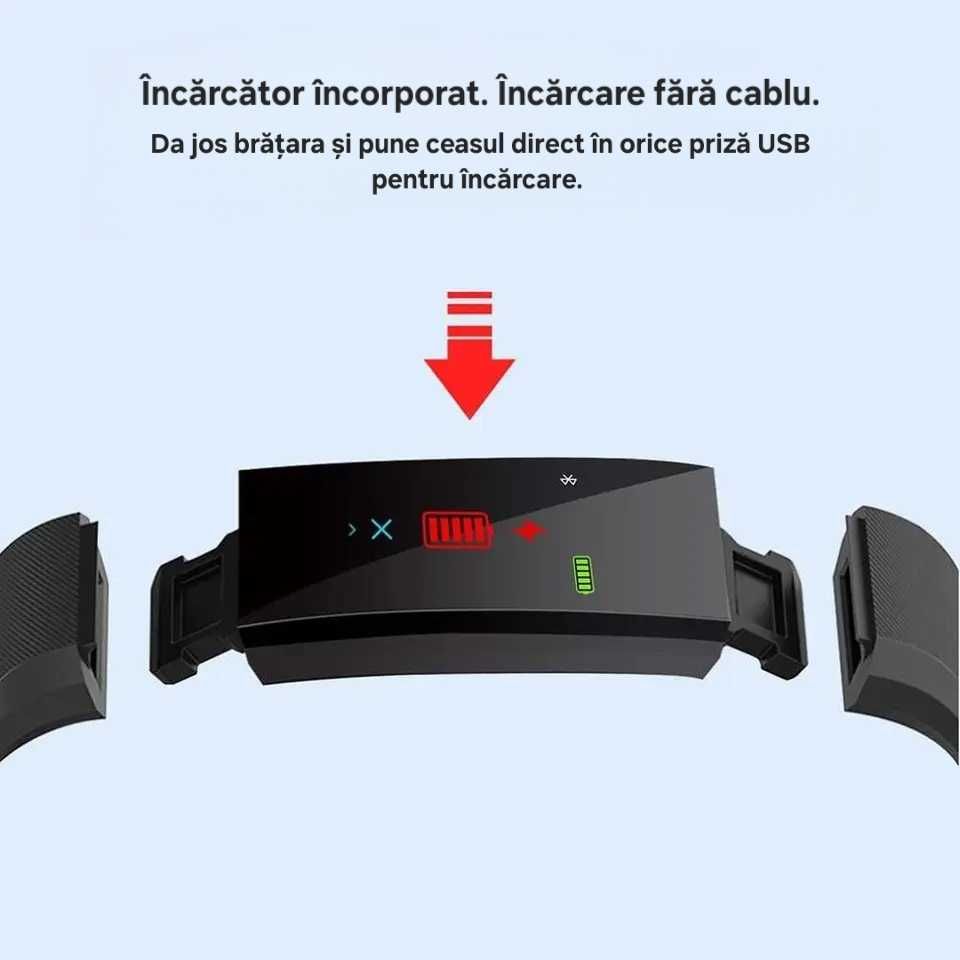 Smartwatch bluetooth performant Roșu. Apel/ Mesaje. Sport și sănătate