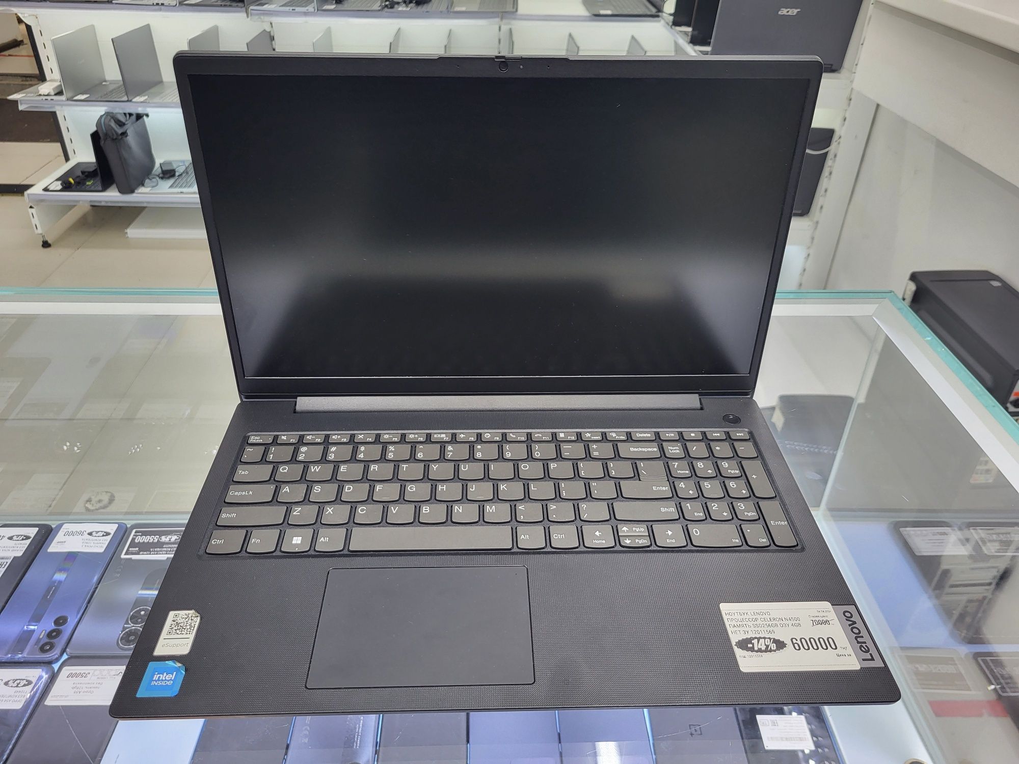 Ноутбук Lenovo Celeron N4500 Озу 4гб ssd256gb рассрочка магазин Реал