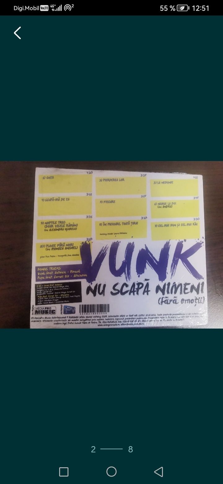 Cd Vunk Sigilat colecție