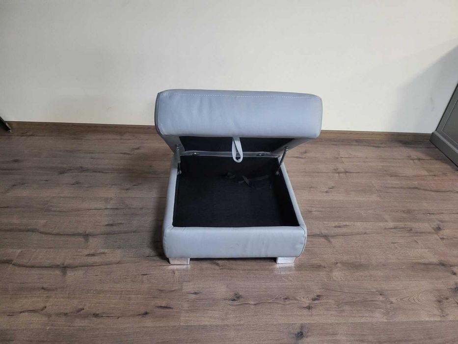 Сива кожена табуретка с функция ракла