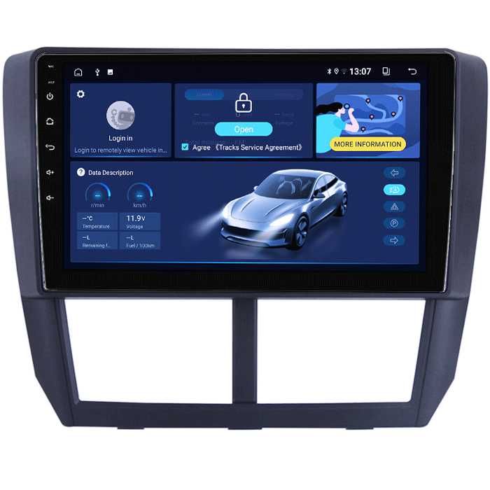 Navigatie Subaru Forester 3 2007-2013, Android 14,  4GB RAM/64GB ROM