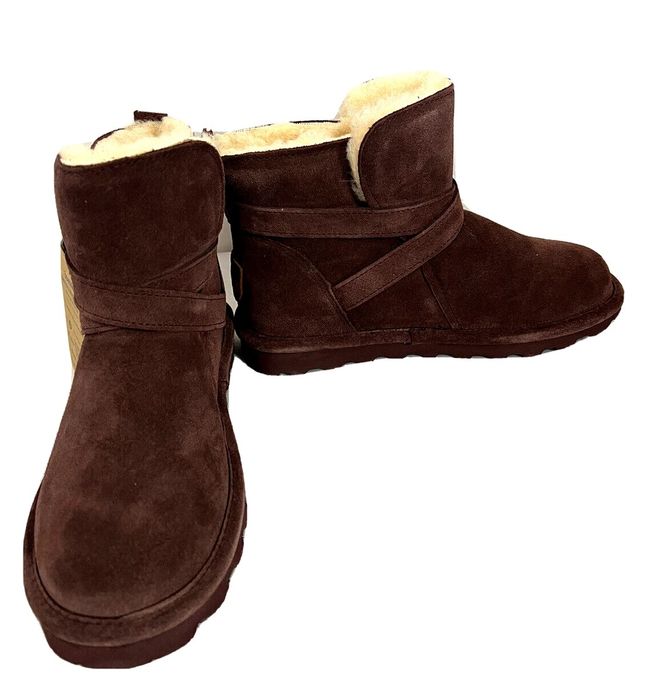 BEARPAW® боти Emersyn 41 Wide номер черни и винено червени