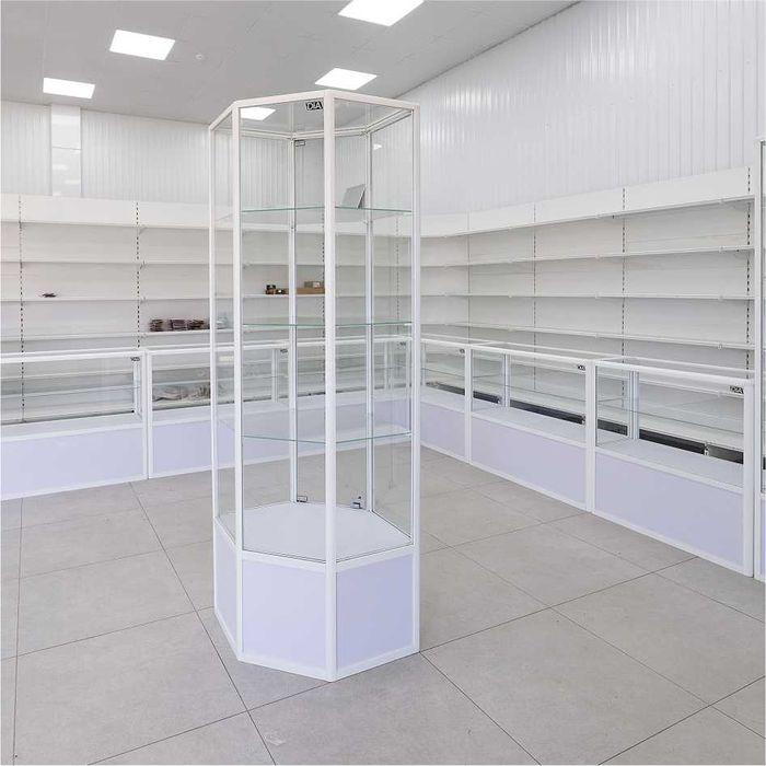 Торговое оборудование, витрины прилавки склад архив