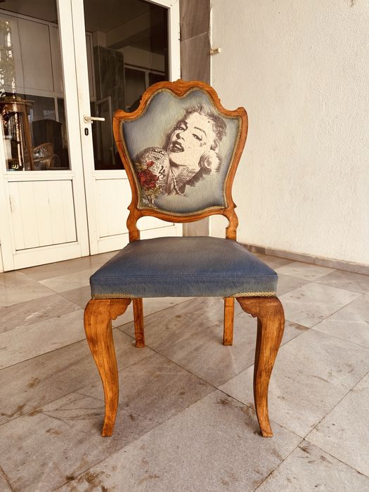 Уникален дизайнерски ретро стол – класика с модерен акцент