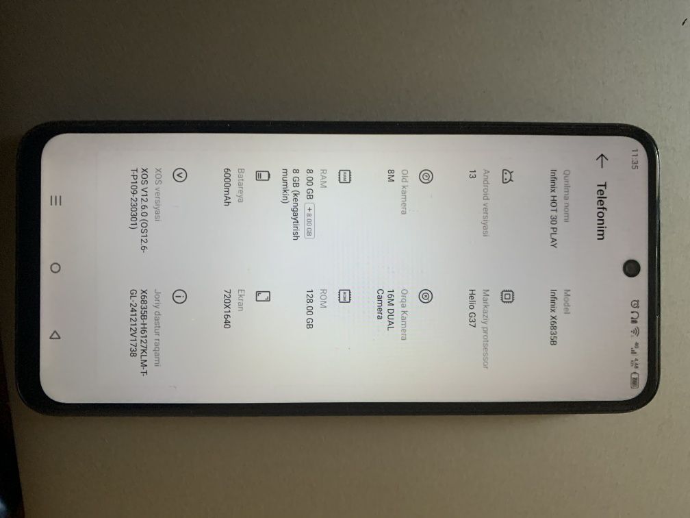 Infinix hot 30 play arzon narxda