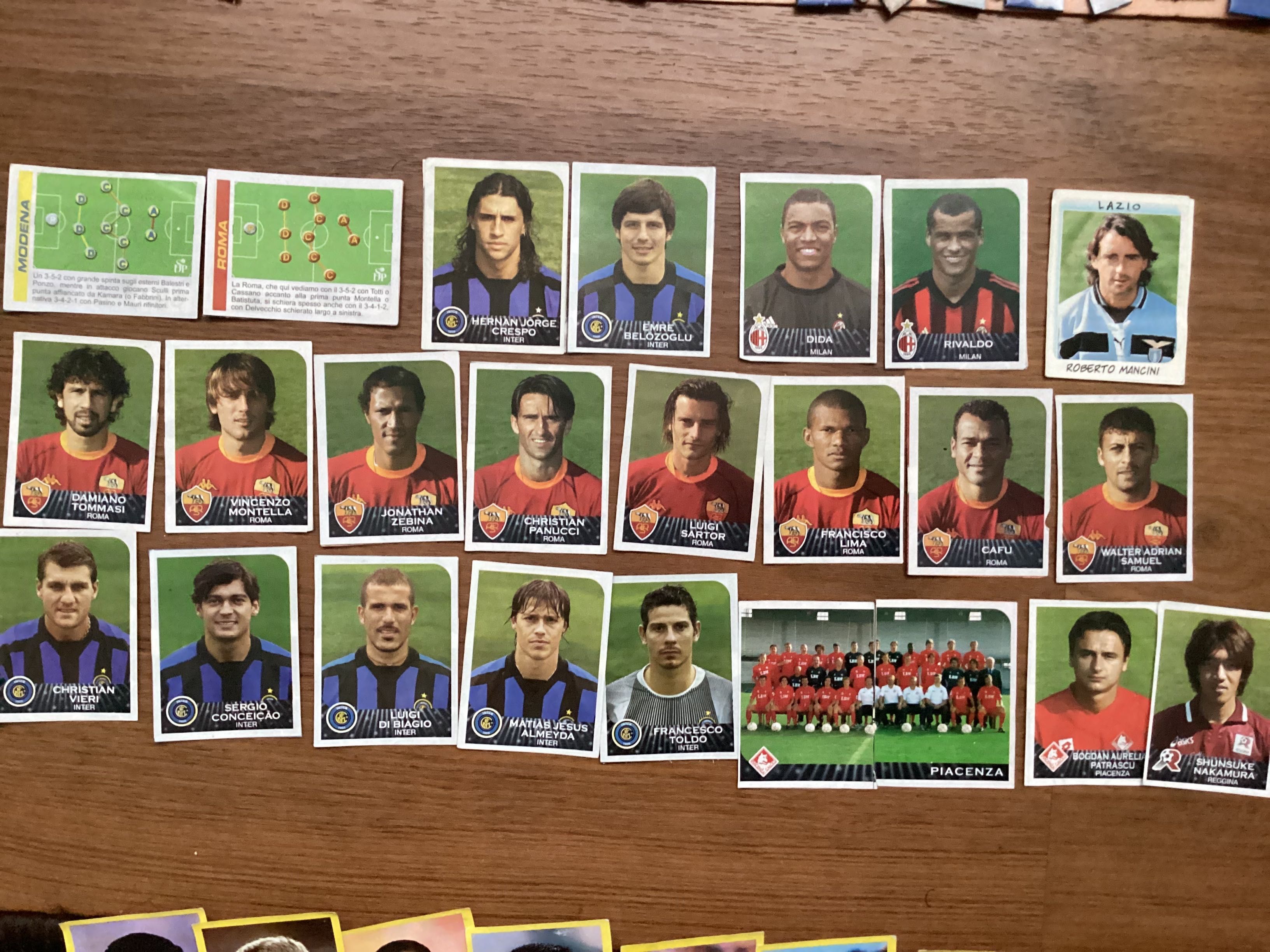 Stickere fotbalisti panini Calciatori an 2000