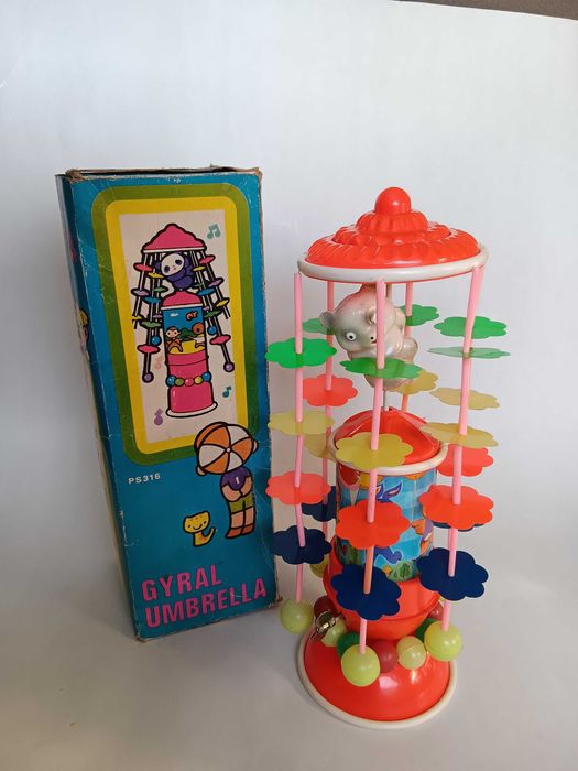 Gyral Umbrela Clockwork PS316, Jucarie veche de colectie Chinezeasca