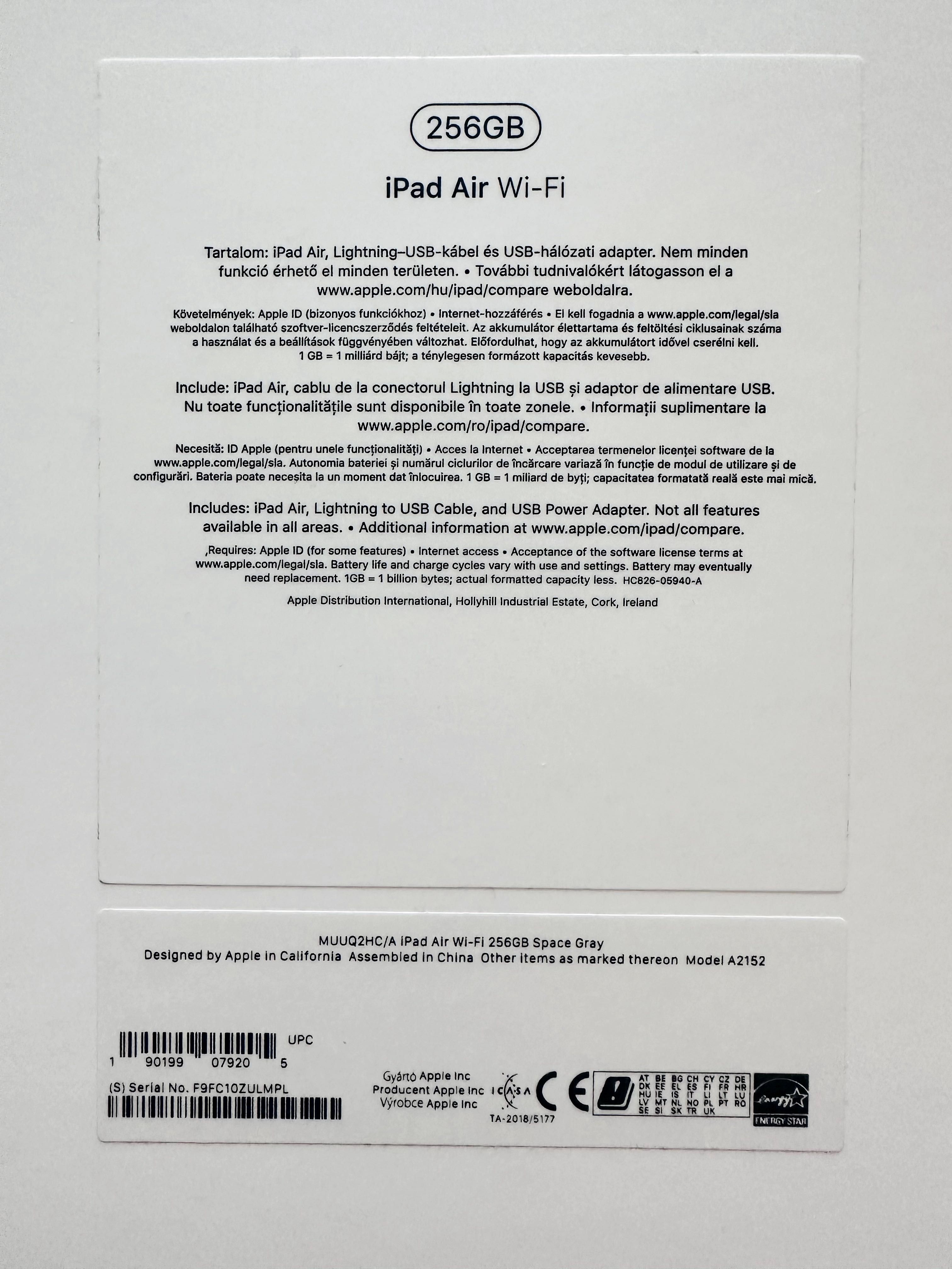 Apple iPad Air (2019) Wi-Fi 256 - Space Grey