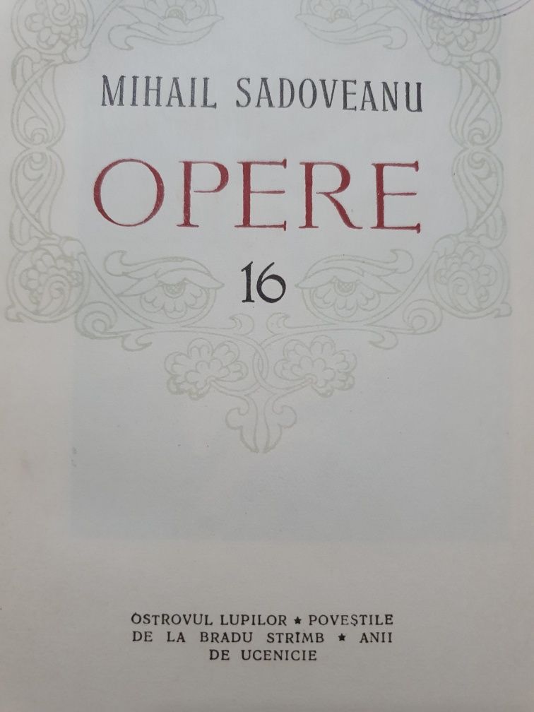 2 Volume Sadoveanu colectie rara