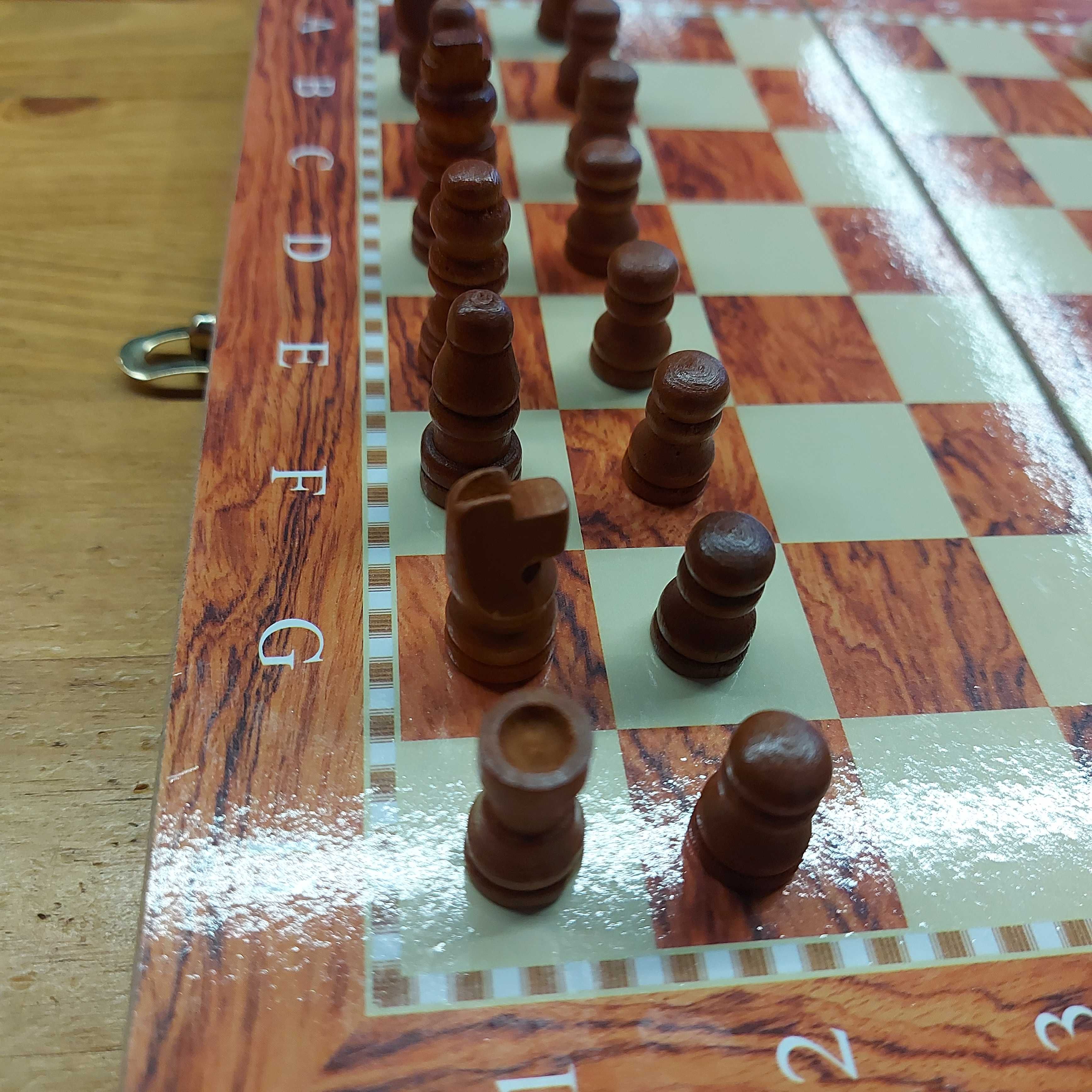 Деревянные Подарочные шахматы, шашки, нарды 3 в 1. Настольная игра