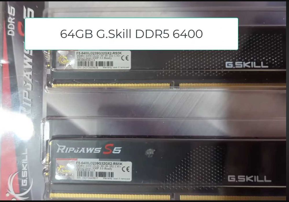 GSkill 64GB DDR5 6400Mhz