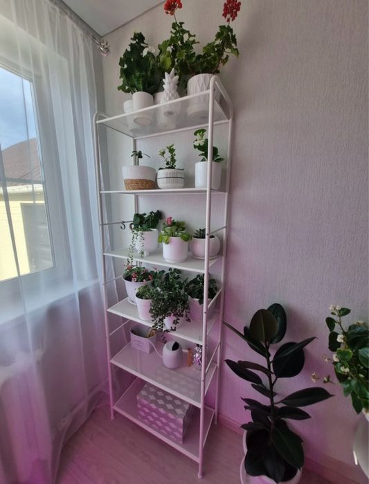 Белый металлический стеллаж