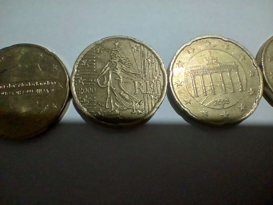 5 monede 20 euro cent 2000/2008