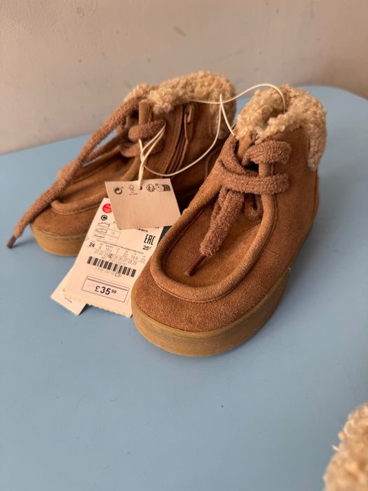 Детски половинки обувки от кожа 24 размер