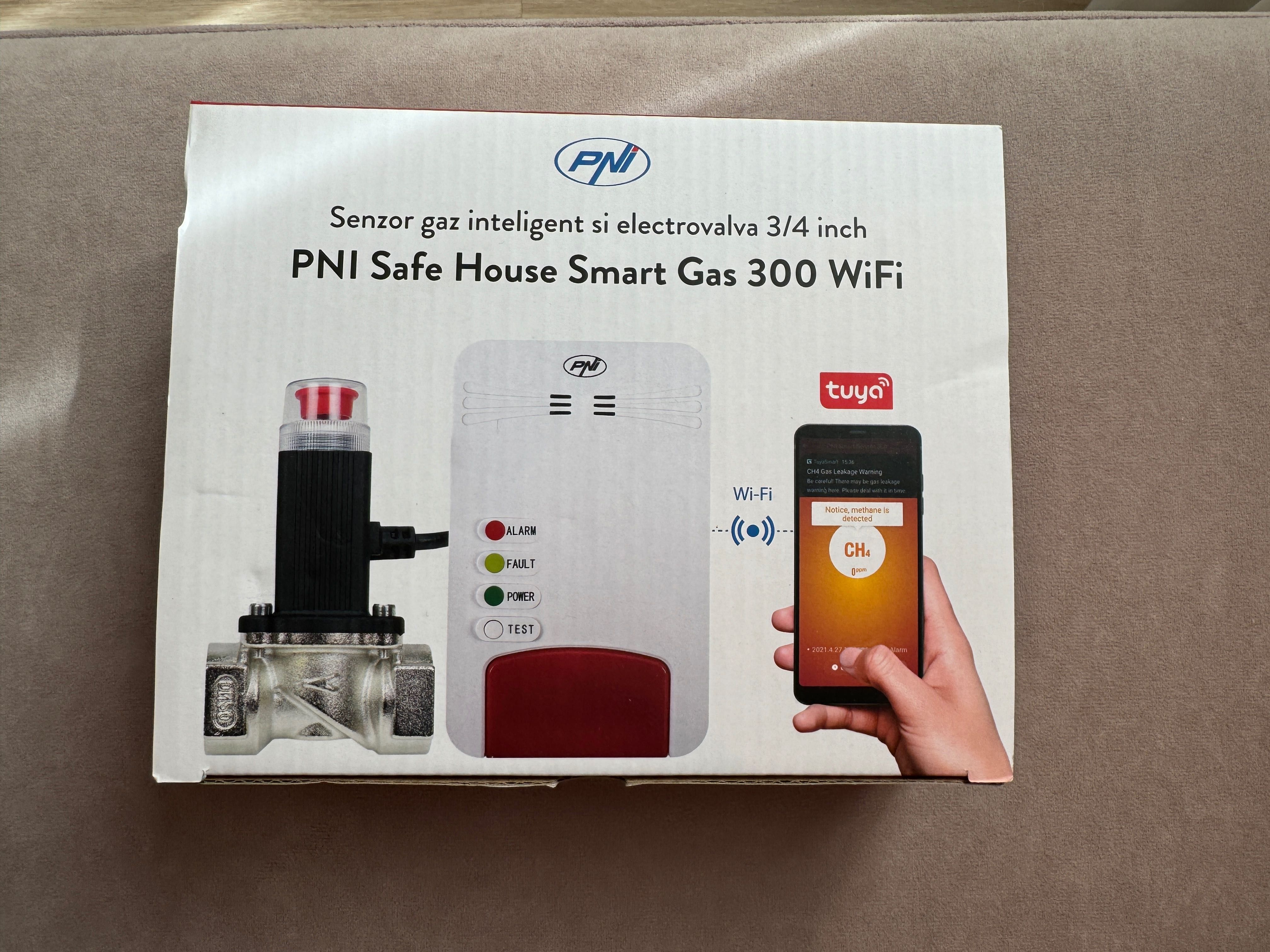 Kit senzor gaz inteligent si electrovalva PNI Safe House Smart Gas 300