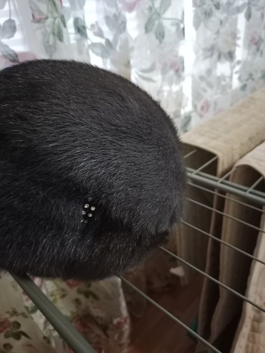 Шапка женская темно дымчатый