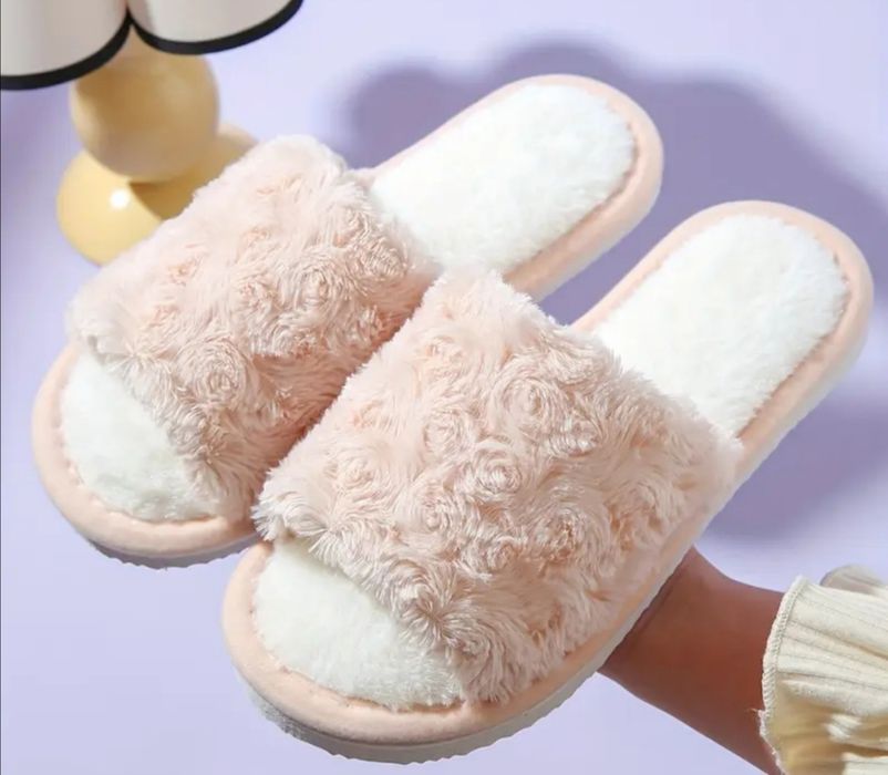 Есенни пухени чехли с цветенца