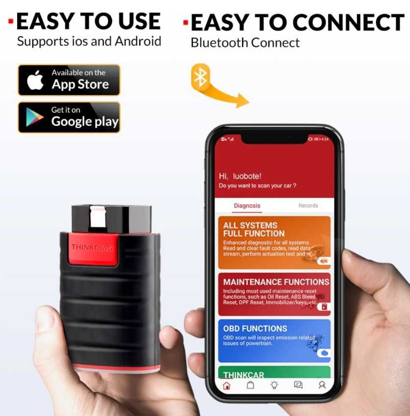 Launch ThinkDiag Easydiag 4.0 Bluetooth 2025 +1 An Update +Prelungitor