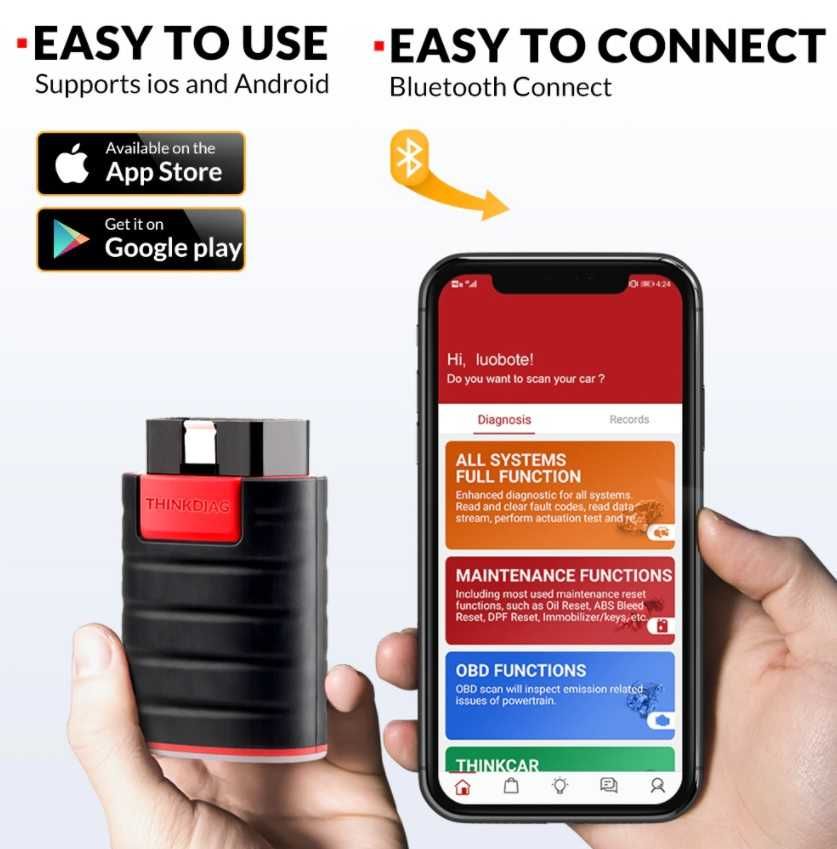 Launch ThinkDiag Easydiag 4.0 Bluetooth 2023 +1 An Update +Prelungitor