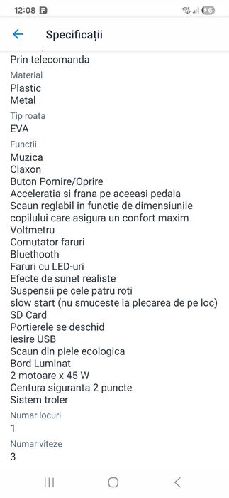 Masina electrica copii