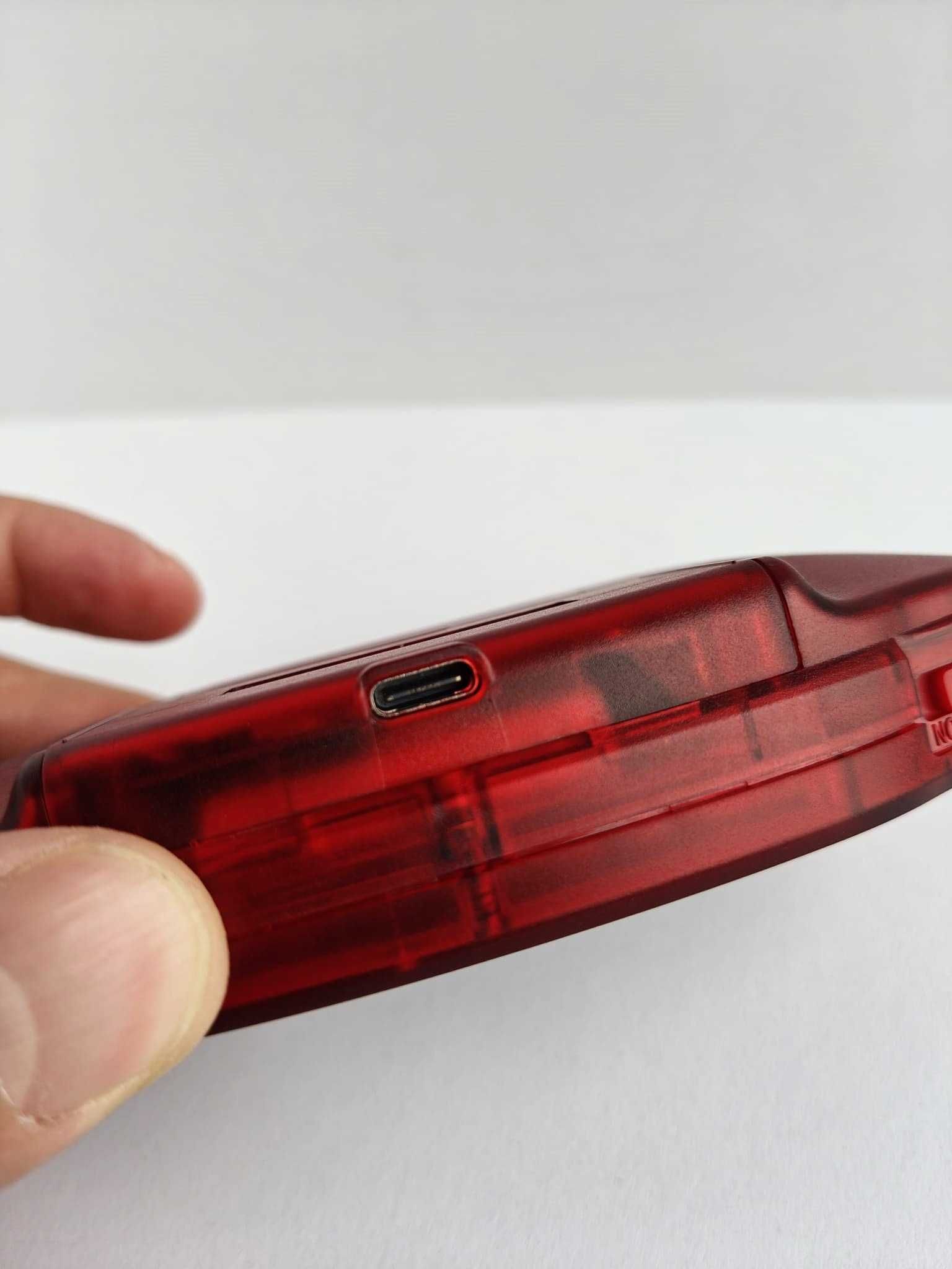 Gameboy Advance cu ecran IPS, carcasa rosie si baterie reincarcabila