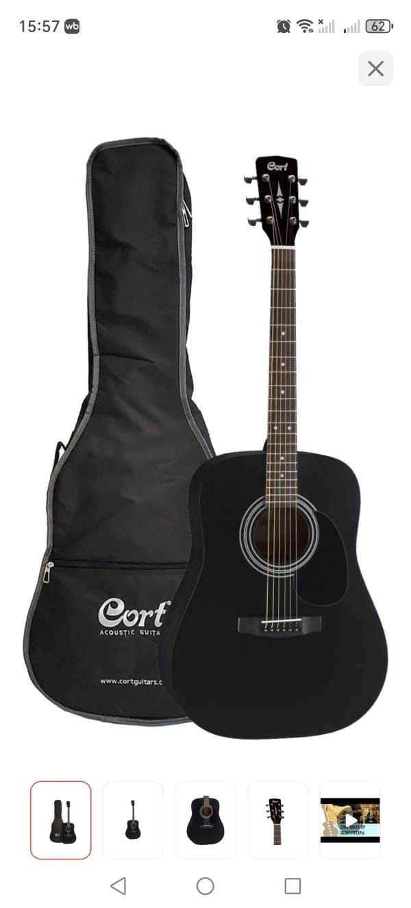 Гитара Cort AD810E BKS black satin